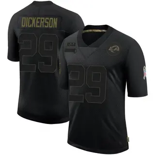 Los Angeles Rams Men's Eric Dickerson Limited 2020 Salute To Service Jersey - Black