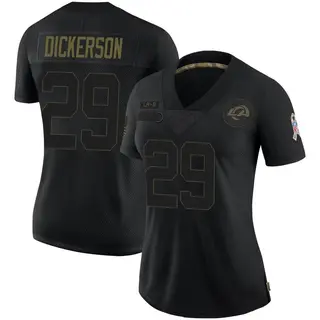 Los Angeles Rams Women's Eric Dickerson Limited 2020 Salute To Service Jersey - Black