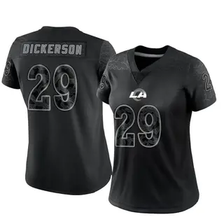 Los Angeles Rams Women's Eric Dickerson Limited Reflective Jersey - Black