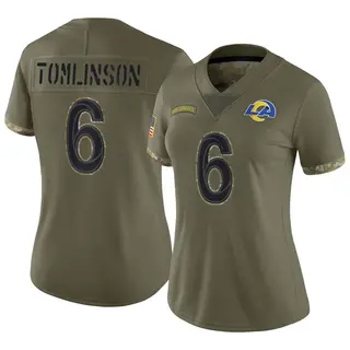 Tre Tomlinson Women's Nike Los Angeles Rams Bone Custom Game Jersey Size: Medium