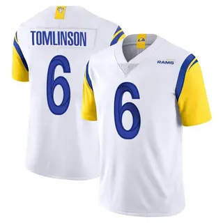 Tre Tomlinson Men's Nike Los Angeles Rams Bone Custom Game Jersey Size: 3XL